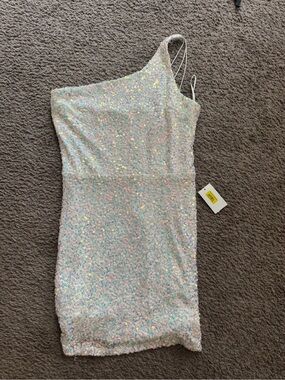 b darlin white sequin dress B. Darlin Womens Tight Mini Bodycon Dress White XS